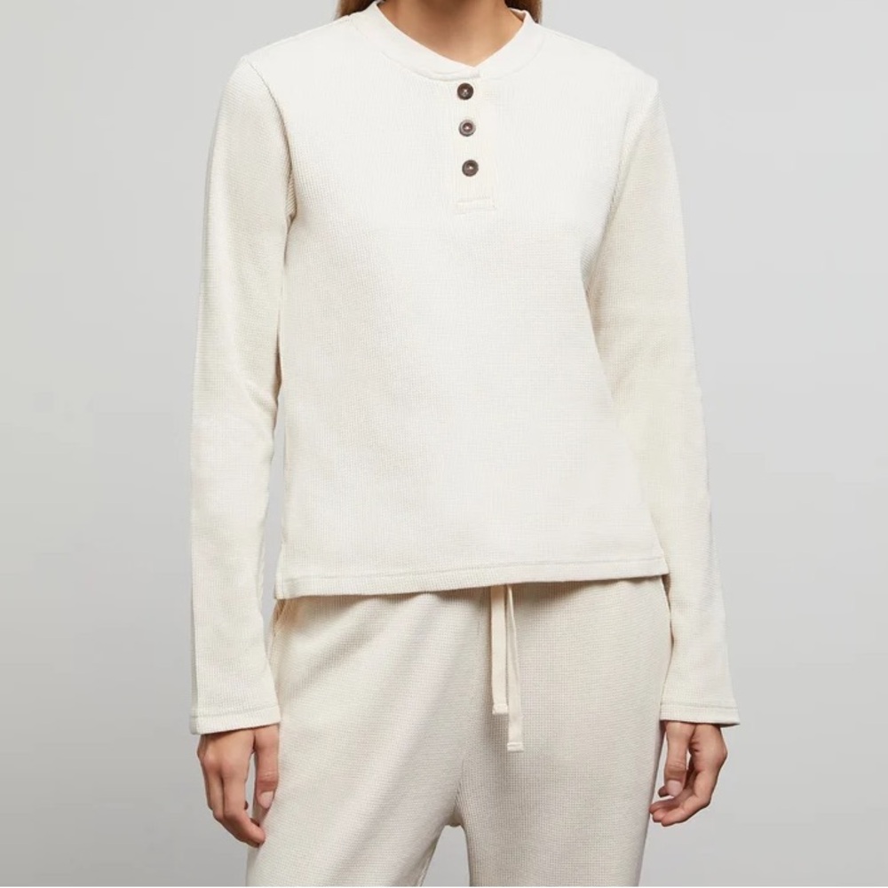 Onia Waffle Knit Henley